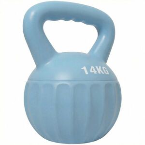 SPORTNOW Kettlebell 14 kg, ganteră cu mâner antiderapant, kettlebell rotund, culturism, antrenament, pentru sală, albastru | Aosom Romania imagine