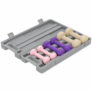 HOMCOM Set Gantere 6kg, Set Greutăți Fitness pentru Bărbați și Femei, Antrenament Acasă, Roz, Mov, Maro | Aosom Romania imagine