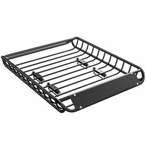 SPORTNOW Suport bagaje pentru acoperiș universal, coș de acoperiș cu protecție contra vântului, până la 150 kg, 116 x 92 x 11, 5 cm pentru SUV-uri, camioane, Negru | Aosom Romania imagine