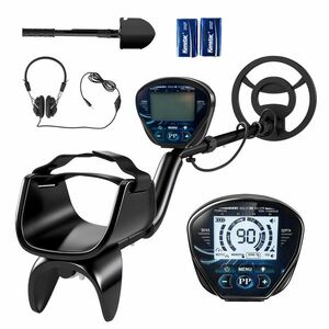 Outsunny Detector de Metale pentru Adulți cu Baterie, Detector Profesionist cu 3 Moduri pentru Aur, Lopată și Căști pentru Căutare de Comori pe Plajă, Impermeabil IP68, Display LCD | Aosom Romania imagine