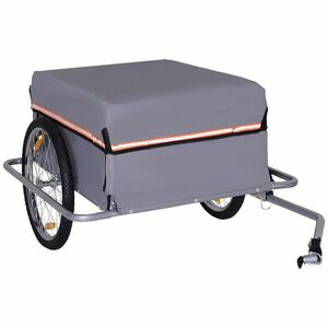 Remorcă pentru bicicletă pliabilă HOMCOM, cuplaj inclus, capacitate de încărcare de până la 40 kg | Aosom Romania imagine