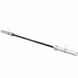 SPORTNOW Bară de haltere din oțel 180 cm Ø50 mm cu 2 cleme Capacitate 200 kg Bară de forță pentru discuri Ø5 cm Fitness | Aosom Romania imagine