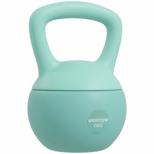 SPORTNOW Kettlebell 6 kg cu mâner antiderapant pentru fitness, forță și cardio, 19 x 19 x 28 cm verde | Aosom Romania imagine