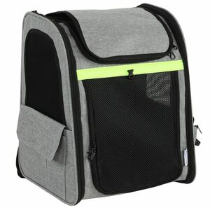 PawHut Cutie transport extensibilă pentru câini cu 5 buzunare și bandă reflectorizantă pentru câini până la 10 kg 33, 5x28x42cm Hellgrau | Aosom Romania imagine