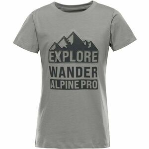 ALPINE PRO DORGO Tricou de bumbac bărbați, gri, mărime imagine