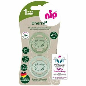 NIP CHERRY VELIKOST 1 (0-6M) 2KS Tetină, verde, mărime imagine
