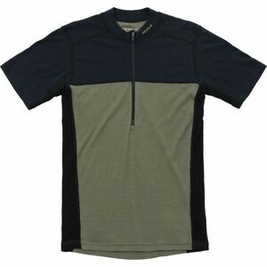 Devold LAUPAREN MERINO 190 ZIP TEE MAN Tricou funcțional bărbați, verde, mărime imagine