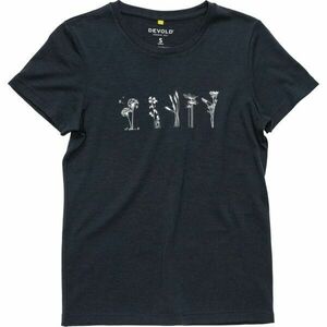 Devold CLASSIC FLOWERS TEE WMN Tricou funcțional damă, negru, mărime imagine