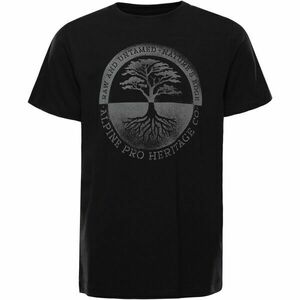 ALPINE PRO DORG Tricou din bumbac pentru bărbați, negru, mărime imagine