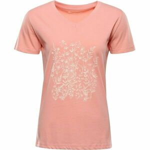 ALPINE PRO DORENA Tricou de bumbac damă, somon, mărime imagine