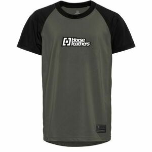 Horsefeathers SPIKE YOUTH Tricou de ciclism pentru copii, verde închis, mărime imagine
