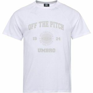 Umbro COLLEGIATE GRAPHIC TEE Tricou pentru bărbați, alb, mărime imagine
