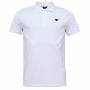 4F POLO SHIRT Tricou polo pentru bărbați, alb, mărime imagine