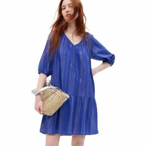 GAP ELBOW GAUZE Rochie de damă, albastru, mărime imagine