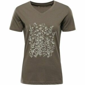 ALPINE PRO DORENA Tricou de bumbac damă, maro, mărime imagine