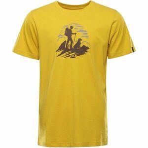 ALPINE PRO TERMES 3 Tricou din bumbac organic pentru bărbați, galben, mărime imagine