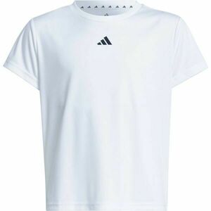 adidas TRAIN ESSENTIALS REGULAR FIT LOGO KIDS Tricou de antrenament fete, alb, mărime imagine