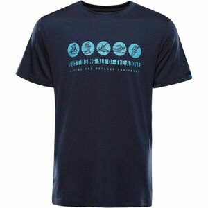 ALPINE PRO LYOR Tricou funcțional pentru bărbați, albastru închis, mărime imagine