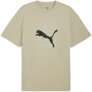 Puma TECH RELAXED GRAPHIC TEE Tricou pentru bărbați, bej, mărime imagine
