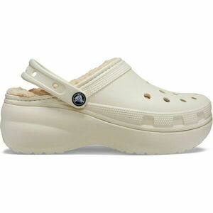 Crocs CLASSIC PLATFORM LINED CLOG W Saboți pentru femei, bej, mărime 37/38 imagine