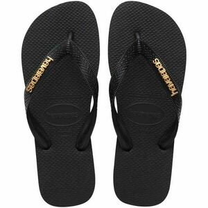 HAVAIANAS TOP LOGO METALLIC Șlapi femei, negru, mărime imagine
