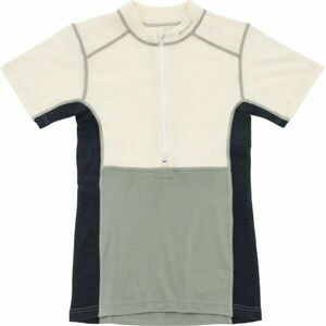 Devold LAUPAREN MERINO 190 ZIP TEE WMN Tricou funcțional damă, gri, mărime imagine