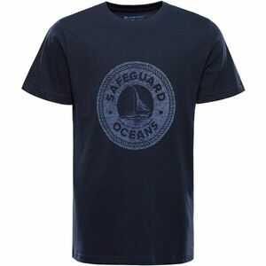 ALPINE PRO DOMEN Tricou din bumbac pentru bărbați, albastru închis, mărime imagine