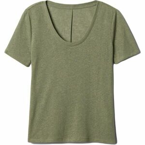 GAP V-SS LINEN SCOOP Tricou de damă, kaki, mărime imagine