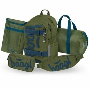 BAAGL 5 SET SKATE OLIVE Set școlar, verde, mărime imagine