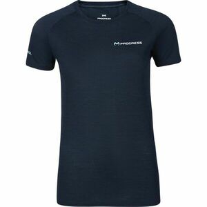 PROGRESS MA NKRZ 125 Tricou cu mânecă scurtă din lână merino pentru femei, negru, mărime imagine