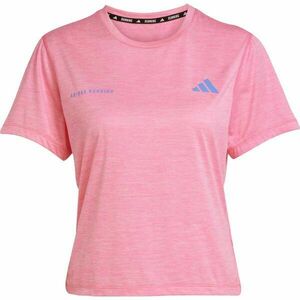 adidas OWN THE RUN MELANGE TEE W Tricou alergare damă, roz, mărime imagine