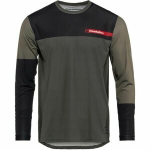 Horsefeathers QUANTUM LS Tricou de ciclism bărbați, verde închis, mărime imagine