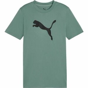 Puma TAD ESSENTIALS CAT LOGO TEE B Tricou sport băieți, verde închis, mărime imagine