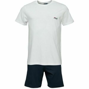 Fila SET SHORT SLEEVES T-SHIRT AND SHORT PANTS IN JERSEY Pijama bărbați, alb, mărime imagine