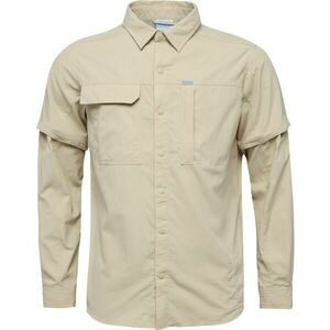 Columbia SKIEN VALLEY LONG SLEEVE SHIRT Cămașă outdoor pentru bărbați, bej, mărime imagine