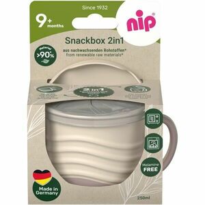 NIP GREEN LINE SNACKBOX 2v1 9M+ Cutie pentru gustări și cană, roz, mărime imagine