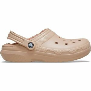 Crocs CLASSIC FUZZ LINED CLOG Saboți femei, bej, mărime 37/38 imagine