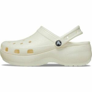 Crocs CLASSIC PLATFORM GLITTER CLOG W Saboți pentru femei, bej, mărime 38/39 imagine