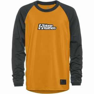 Horsefeathers SPIKE LS YOUTH Tricou de ciclism băieți, maro, mărime imagine