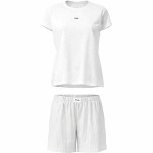 Fila WOMAN JERSEY TOP AND POPLIN SHORTS PYJAMAS Pijama femei, alb, mărime imagine