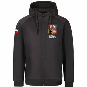 PROGRESS CZ HOODY ZIP MAN Hanorac pentru bărbați, gri închis, mărime imagine