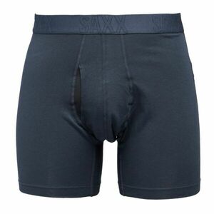 SAXX DROPTEMP COOLING COTTON BOXER BRIEF FLY Boxeri funcționali pentru bărbați, albastru închis, mărime imagine