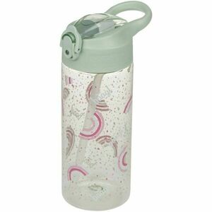 BAAGL DUHA 500 ML Sticlă din tritan cu pai, verde, mărime 500 ML imagine