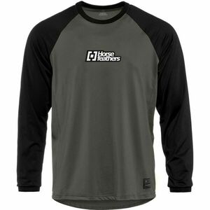 Horsefeathers SPIKE LS Tricou ciclism bărbați, verde închis, mărime imagine
