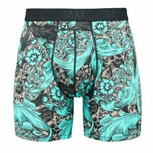 SAXX SMOOTH FLEX LIGHT COMPRESSION BOXER BRF Boxeri de compresie pentru bărbați, turcoaz, mărime imagine