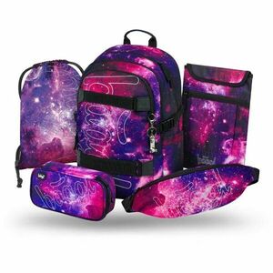 BAAGL 5 SET SKATE GALAXY Set școlar, mov, mărime imagine