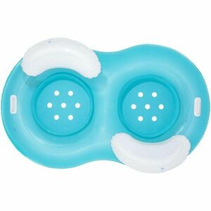 Bestway DOUBLE RING FLOAT Șezlong gonflabil pentru 2 persoane, albastru deschis, mărime imagine