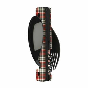 Akinod A02B00012 set multifuncțional 13h25, finisaj negru oglindă, Red Tartan imagine