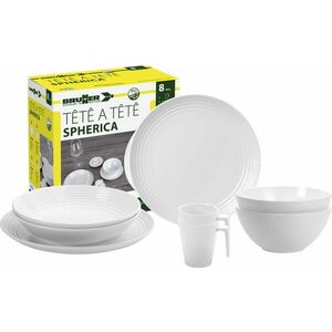 Brunner Set de vase de bucătărie Spherica 8 piese, alb imagine