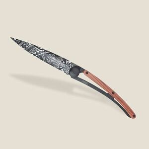 Cuțit pliabilDeejo Black tattoo coralwood polynesian imagine